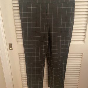 Charcoal Pink Pinstriped Plaid Dress Pants